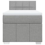 vidaXL Sommier à lattes de lit avec matelas gris clair 80x200 cm tissu