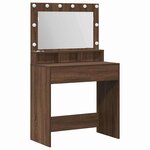 vidaXL Table de Toilette avec étagère Chêne brun 75 5 x 41 x 135 cm