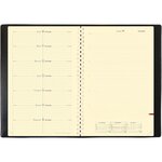 Agenda NOTE 24 Spirale Couv Plast Grainée noir 16 x 24 cm Quovadis