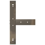 vidaXL Pieds de table de bar en forme de T  2 pièces  noir  60 x 35 x (110-111) cm  acier