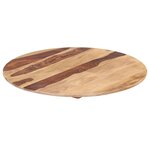 vidaXL Dessus de table Bois solide Rond 25-27 mm 60 cm