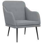 vidaXL Fauteuil Gris clair 63x76x80 cm Tissu