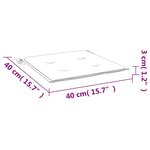 vidaXL Coussins de chaise lot de 4 motif de feuilles 40x40x3 cm tissu