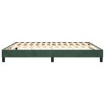 vidaXL Cadre de lit à ressorts vert foncé 180x200 cm velours