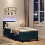 vidaXL Lit à ressorts avec matelas Vert foncé 80 x 200 cm Velours