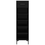 vidaXL Armoire à chaussures noir 30x35x105 cm bois d'ingénierie