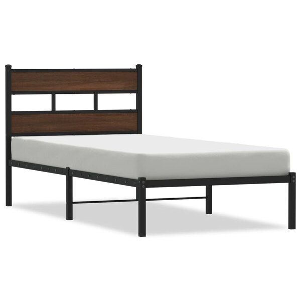 vidaXL Cadre de lit sans matelas avec tête de lit 100x190 cm