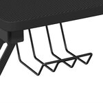 vidaXL Bureau de jeu avec pieds en forme de Y Noir 110x60x75 cm
