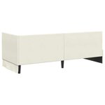 vidaXL Cadre de lit d'angle avec tête de lit Crème 80 x 200 cm Velours