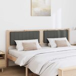 vidaXL Tête de lit capitonnée Marron 180 cm Pin massif