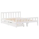 vidaXL Cadre de lit sans matelas blanc 150x200 cm bois de pin massif
