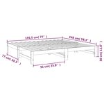 vidaXL Lit coulissant sans matelas blanc 2x(75x190) cm