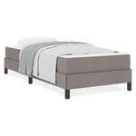 vidaXL Lit à ressorts avec matelas Taupe 80 x 200 cm tissu
