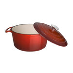 Grande cocotte ronde rouge en fonte vogue 4 l -  - fonte4oui x125mm
