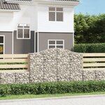 vidaXL Paniers à gabions arqués 9 Pièces 200x30x140/160 cm Fer galvanisé