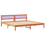 vidaXL Cadre de lit Marron cire 180 x 200 cm Bois massif en pin