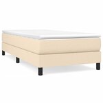 vidaXL Sommier à lattes de lit avec matelas Crème 80x200 cm Tissu