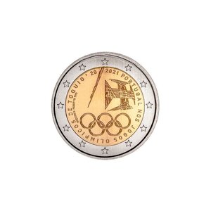 Monnaie 2 euros commémorative portugal 2021 - jeux olympiques tokyo