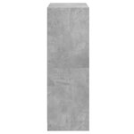 vidaXL Buffet haut avec portes gris béton 68x37x109 cm bois ingénierie