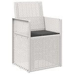 vidaXL Chaises de jardin salle à manger 2 Pièces Blanc et anthracite PP
