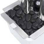 vidaXL Fontaine de jardin Argenté 48x34x123 cm Acier inoxydable