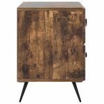 vidaXL Cabinet de chevet avec tiroir Chêne fumé 62 x 34 5 x 47 5 cm