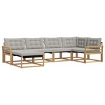 vidaXL Ensemble de canapés d'extérieur 6 pc Blanc et gris clair