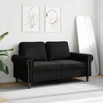 vidaXL Canapé à 2 places Noir 120 cm Velours