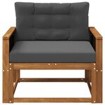 vidaXL Sofa de milieu extérieur Bois d'Acacia Massif Naturel