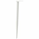 vidaXL Pieds de table console coniques 4 pièces Blanc 72-73 cm Acier