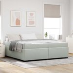 vidaXL Cadre de lit avec matelas Gris clair 200 x 200 cm Velours
