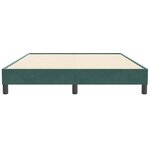 vidaXL Cadre de lit sans matelas vert foncé 140x210 cm velours