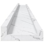 vidaXL Étagère Murale avec étagère 4 Pièces Marbre blanc 115 x 9 x 3 cm