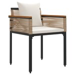 vidaXL Ensemble de meubles d'extérieur 4 Pièces Beige et blanc crème