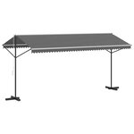 vidaXL Auvent autoportant Gris 5 x 3 m Polyester