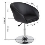 Tectake Tabouret de bar BERNHARD