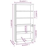 vidaXL Buffet HAMAR Bois massif de pin Gris foncé