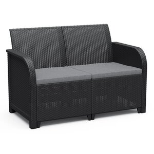 Keter Canapé 2 places de jardin Rosalie Graphite