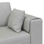 vidaXL Sofa en tissu avec coussin Gris nuage 208 cm tissu