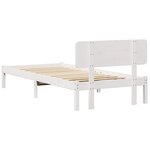 vidaXL Cadre de lit avec tête de lit Blanc 90 x 190 cm Pin massif