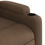vidaXL Fauteuil inclinable de massage électrique Marron Tissu