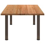 vidaXL Table à manger marron clair bois de chêne massif rectangulaire