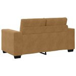 vidaXL Ensemble de Canapés 3 Pièces Marron 221 x 78 x 80 cm Velours