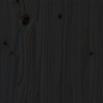 vidaXL Cadre de lit Bois de pin massif 140x190 cm Noir