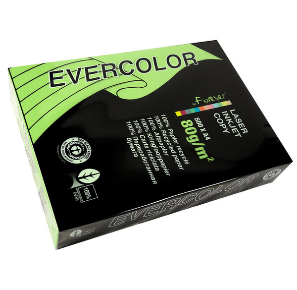Ramette 500 Feuilles Papier 80g A4 210x297 mm Certifié Ange Bleu tilleul EVERCOLOR