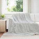 vidaXL Couvertures à jeter 6 Pièces Gris 240 x 220 cm Toison