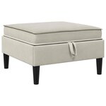 vidaXL Pouf avec Rangement Avoine Velours
