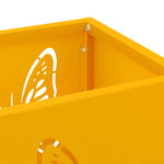 vidaXL Porte-parapluie Moutarde 15 5 x 15 5 x 49 cm Acier