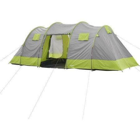 SURPASS - Tente de camping tunnel - 8 personnes - Vert & Gris