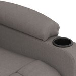 vidaXL Fauteuil inclinable électrique Taupe Tissu